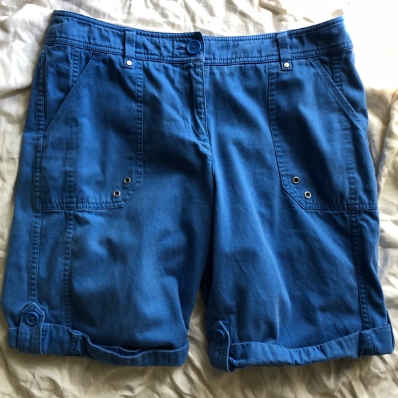 Vintage Pants - vintage : Jones New York : blue bermuda shorts